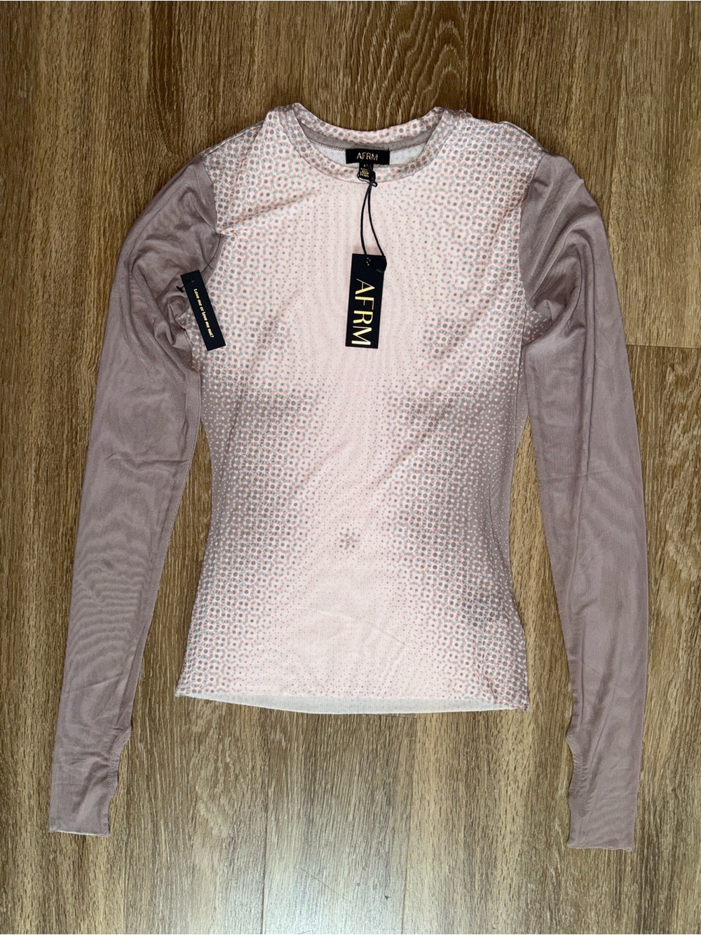 NWT AFRM Kaylee Nude Illusion Top
